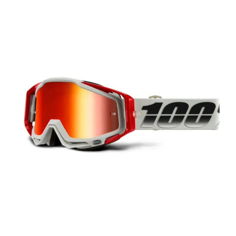 100 Percent Racecraft Goggles Red Mirror Lens Suez